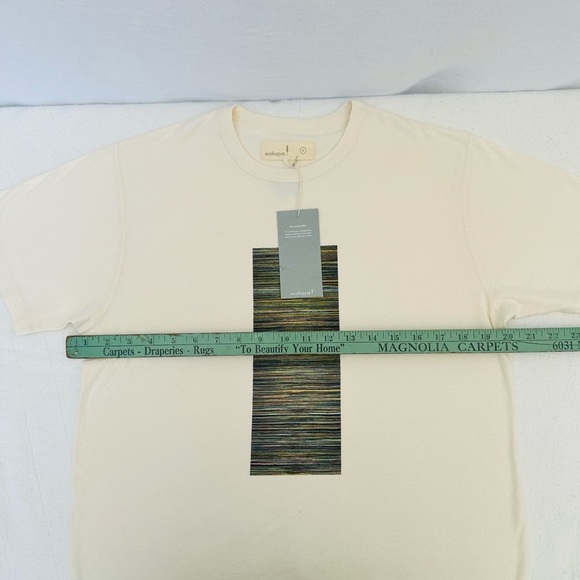 Ecologyst 100%Organic Cotton unisex Cream and Black Short Sleeve Tee #A - Picture 6 of 7